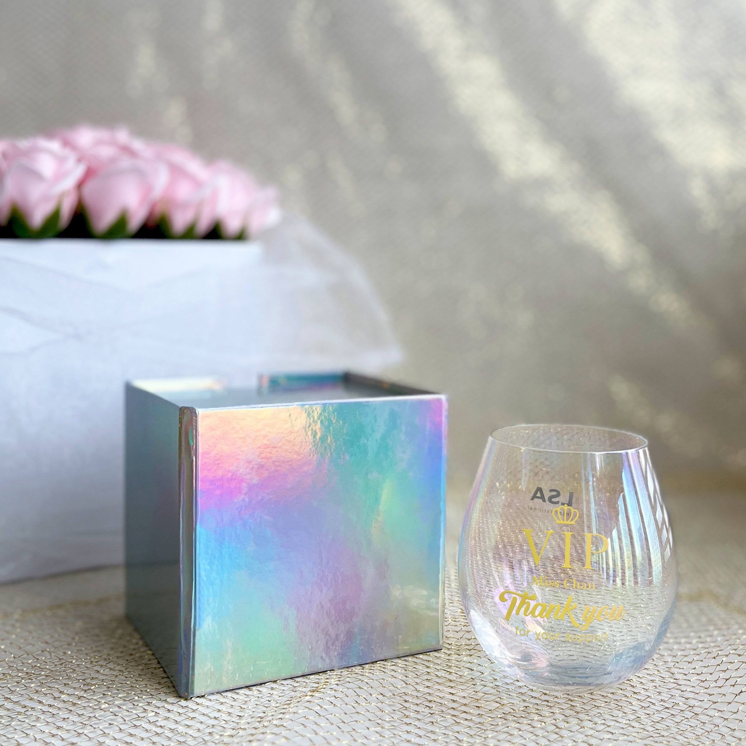 LSA Glasses Engraved Gift VIP Gift Thank You Gift Colorful Whiskey Water Glass
