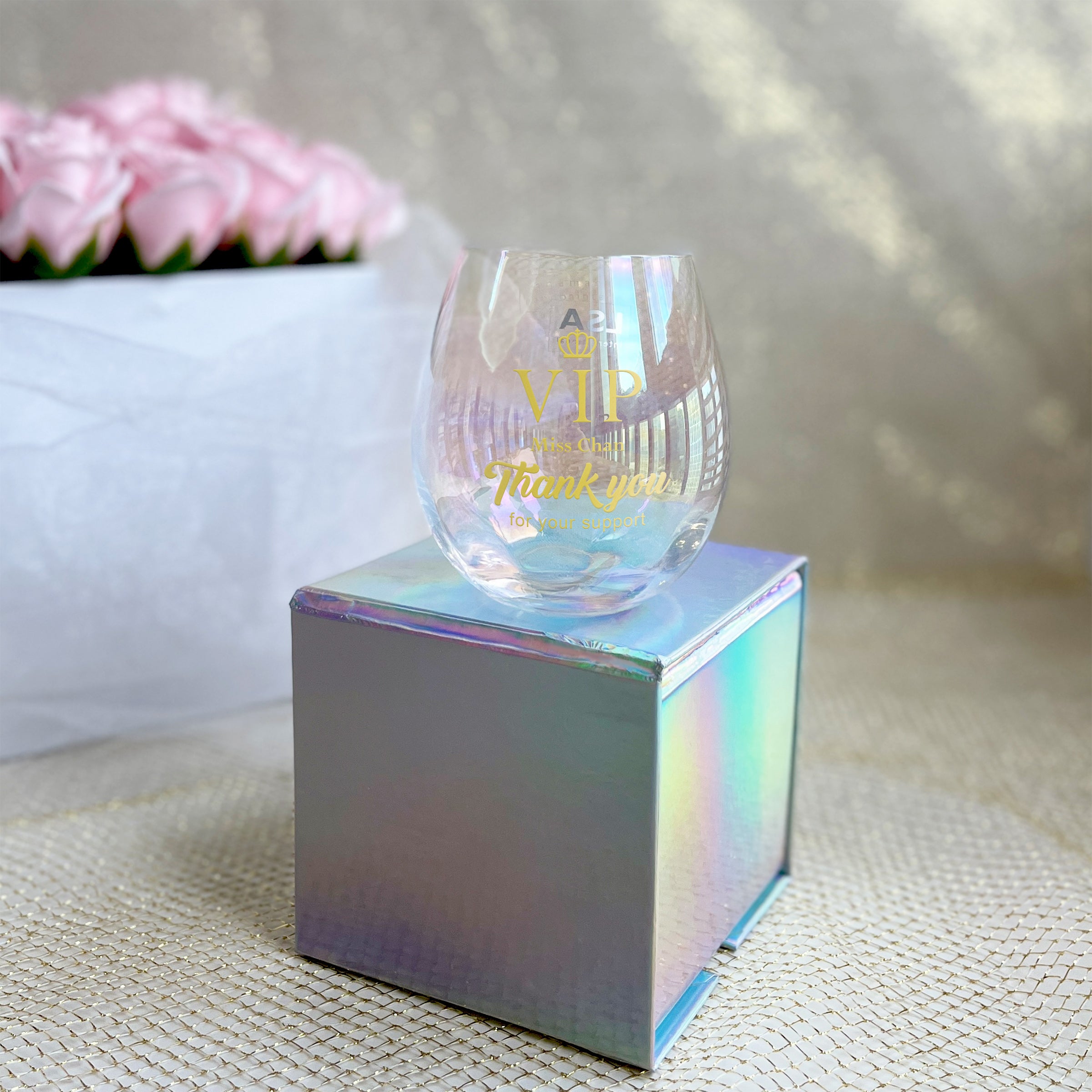 LSA Glasses Engraved Gift VIP Gift Thank You Gift Colorful Whiskey Water Glass