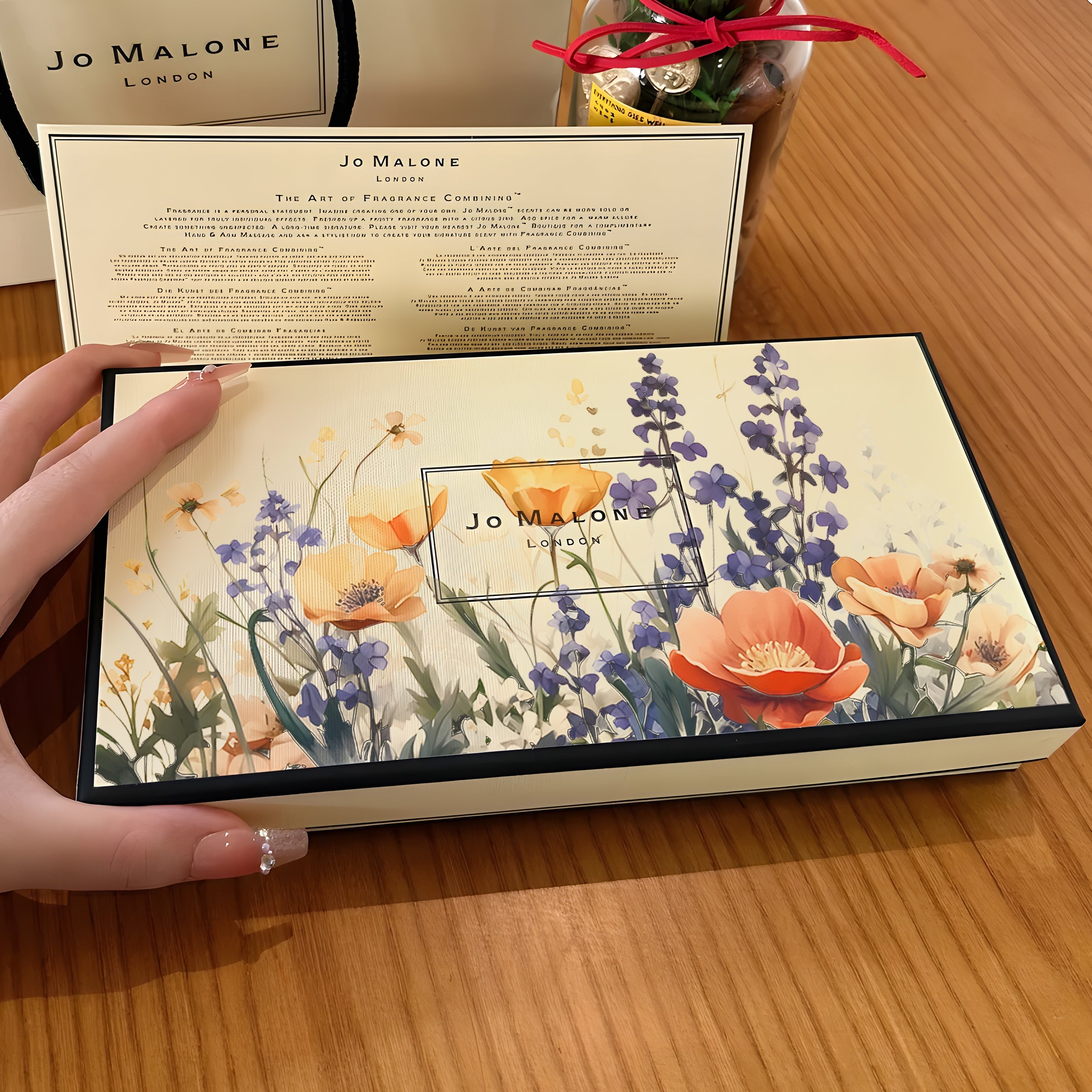 Jo Malone Mini Perfume Gift Set with Custom Box Design, Personalized Engraved Message - A Unique Romantic Birthday & Valentine's Gift for Her Featuring Portrait Customization Jo Malone Aromatherapy gift box-customized box DY01-418