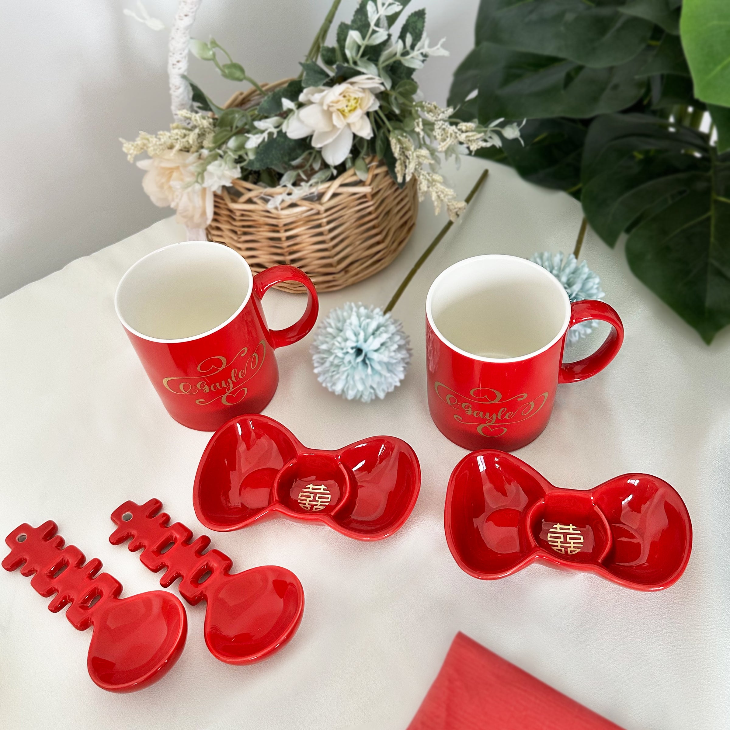 Wedding gift | Wedding gift box (customized) mug text engraving gift, congratulatory gift, festive newlywed gift, high-end niche blessing gift box for best friends