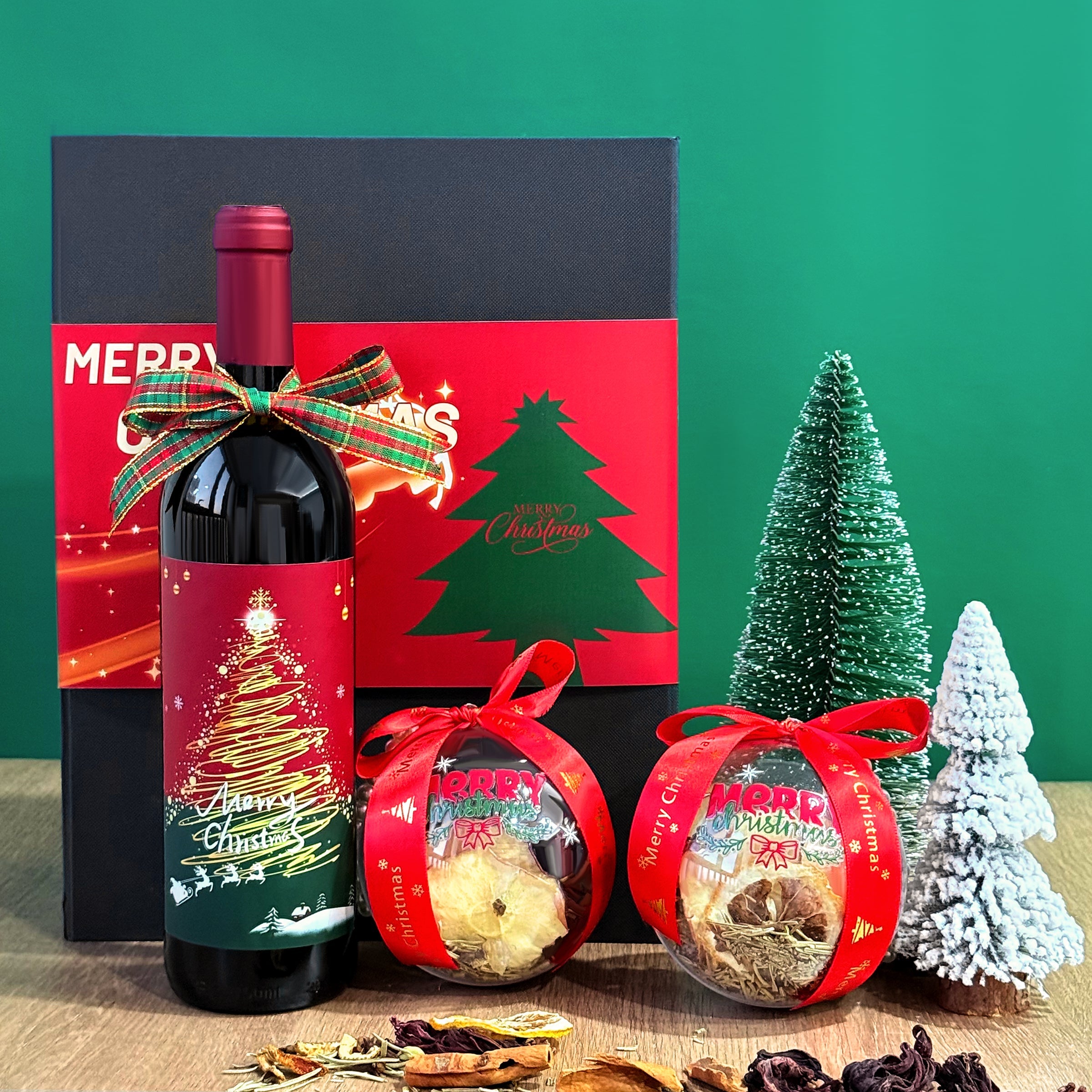 【Hot Mulled Wine Set】Christmas Gift – Cozy and Festive DIY Mulled Wine Kit with Recipe Card, Easy to Make – Perfect Christmas Gift for Couples, Newlyweds, or Gift Exchanges