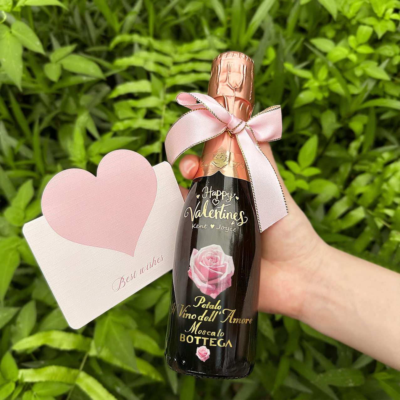 Mini Bottega Customized text and name, engraved gift basket, customized wedding anniversary couple, niche pink gift for girlfriend Valentine Set-Pink-DY01-373