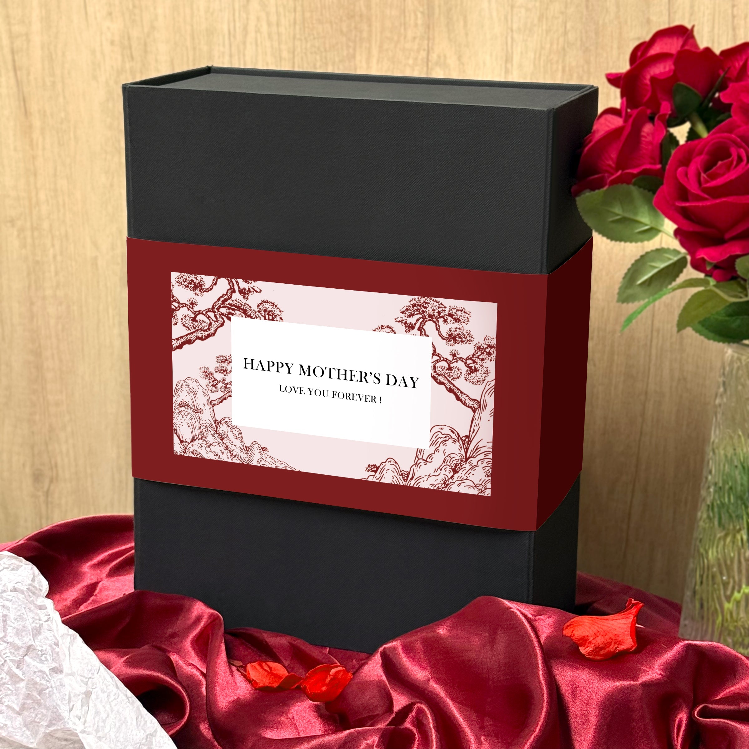 Limited Edition Mother's Day Pink Tea Set Gift Box - Custom Portrait Teacup & Personalized Text Plate with Coffee Jam, Perfect Afternoon Tea Set in Elegant Gift Packaging Mother's Day Teacup Portrait Customized Gift DY05-64
