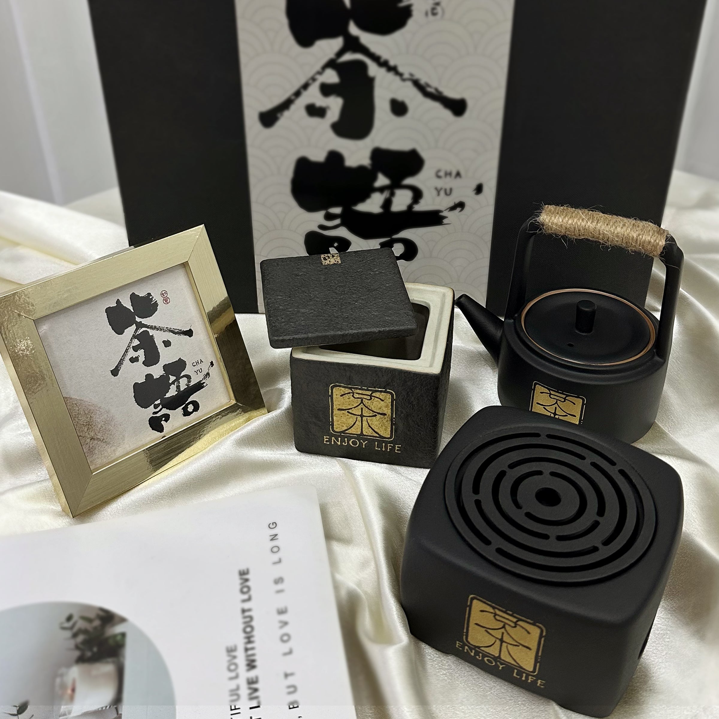 Business gifts丨Oriental aesthetic tea set Customer gift box Customized teapot warm tea customized gift DY04-262