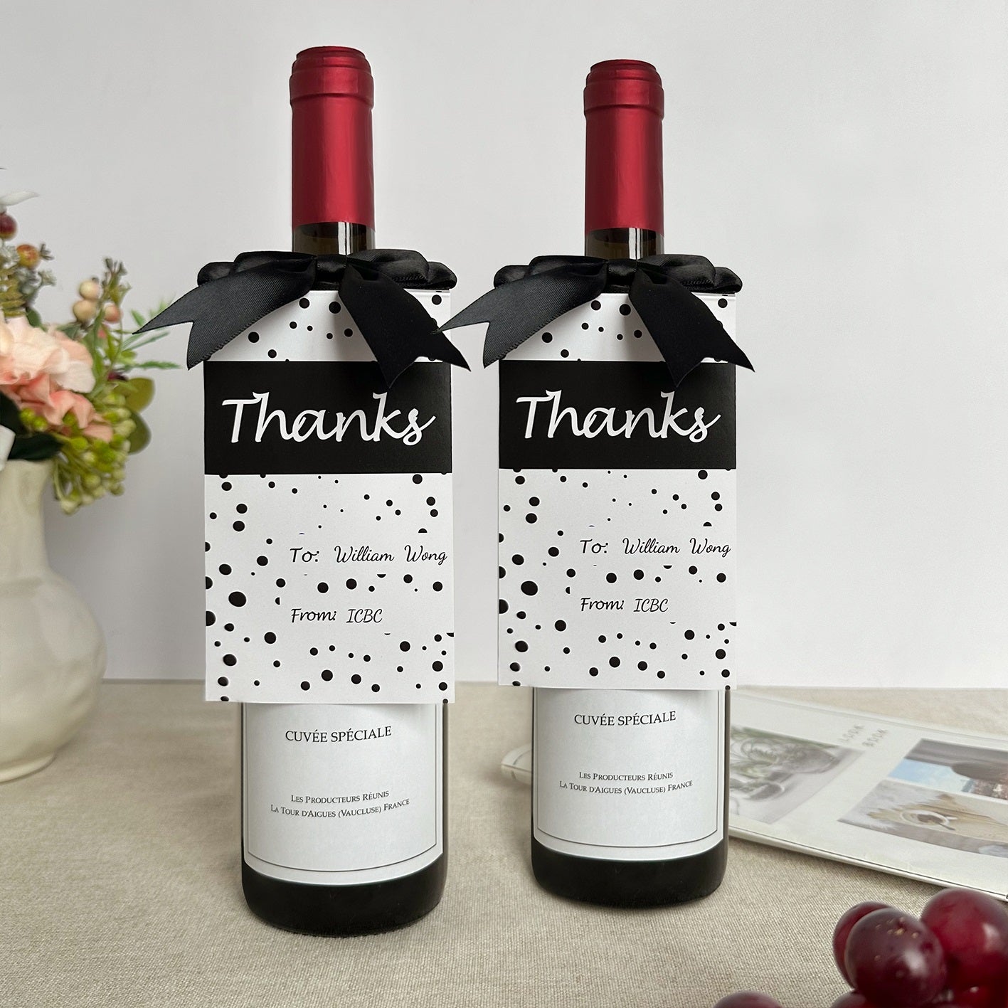 Enterprise customized wine, batch logo wine label listing order, St Louie red wine business gift, minimum order of 1 piece, creative publicity and congratulatory wine gift DY04-266