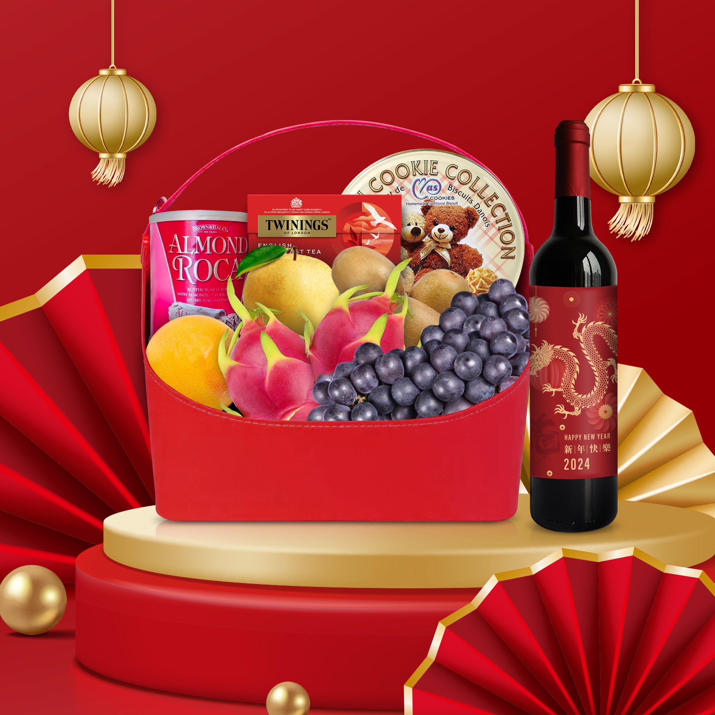New Year Business Gift Basket|Customized Fruit&Food Hampers