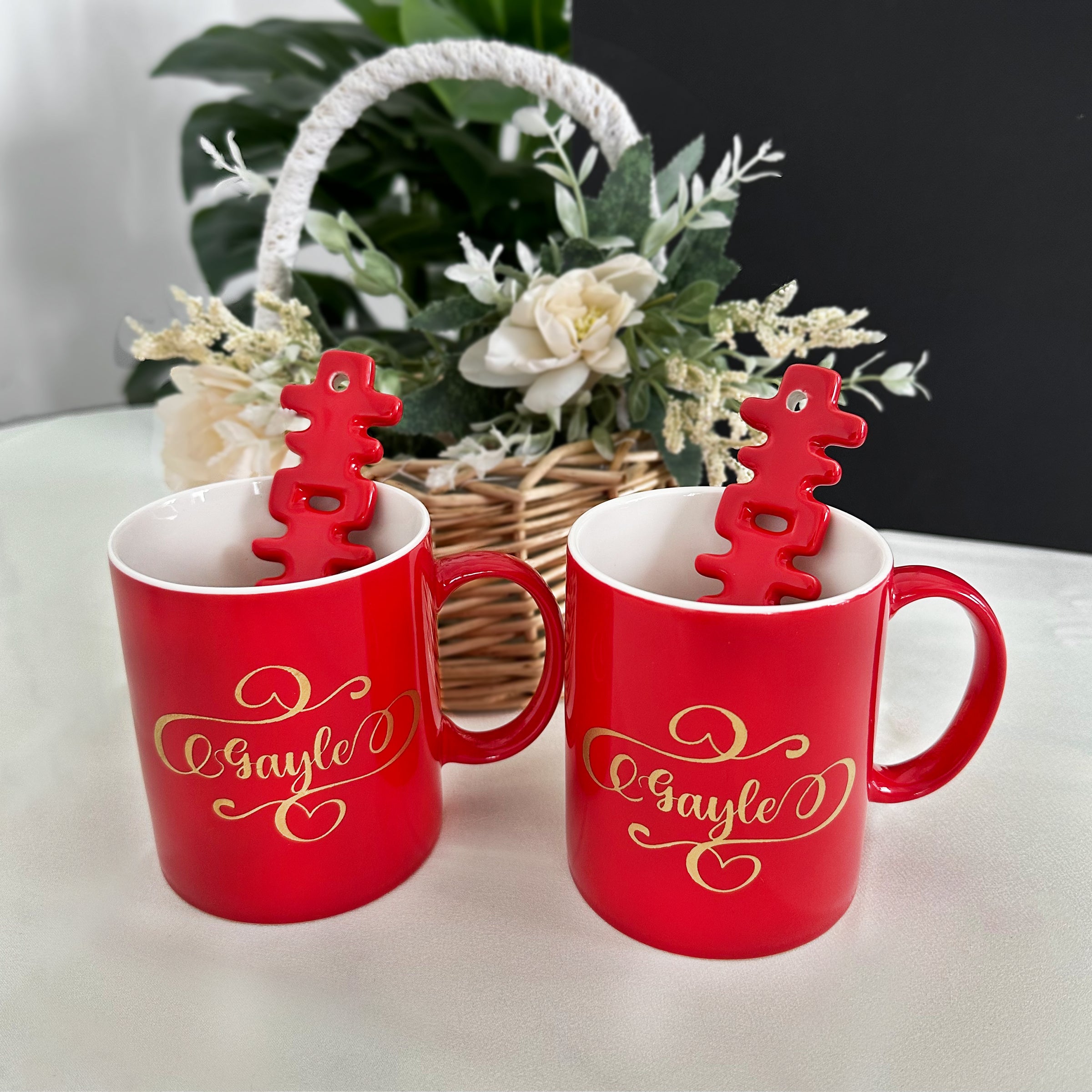 Wedding gift | New wedding box (customized) mug text engraving gift to congratulate the newlyweds on their wedding, high-end gift for best friends, festive tableware gift box