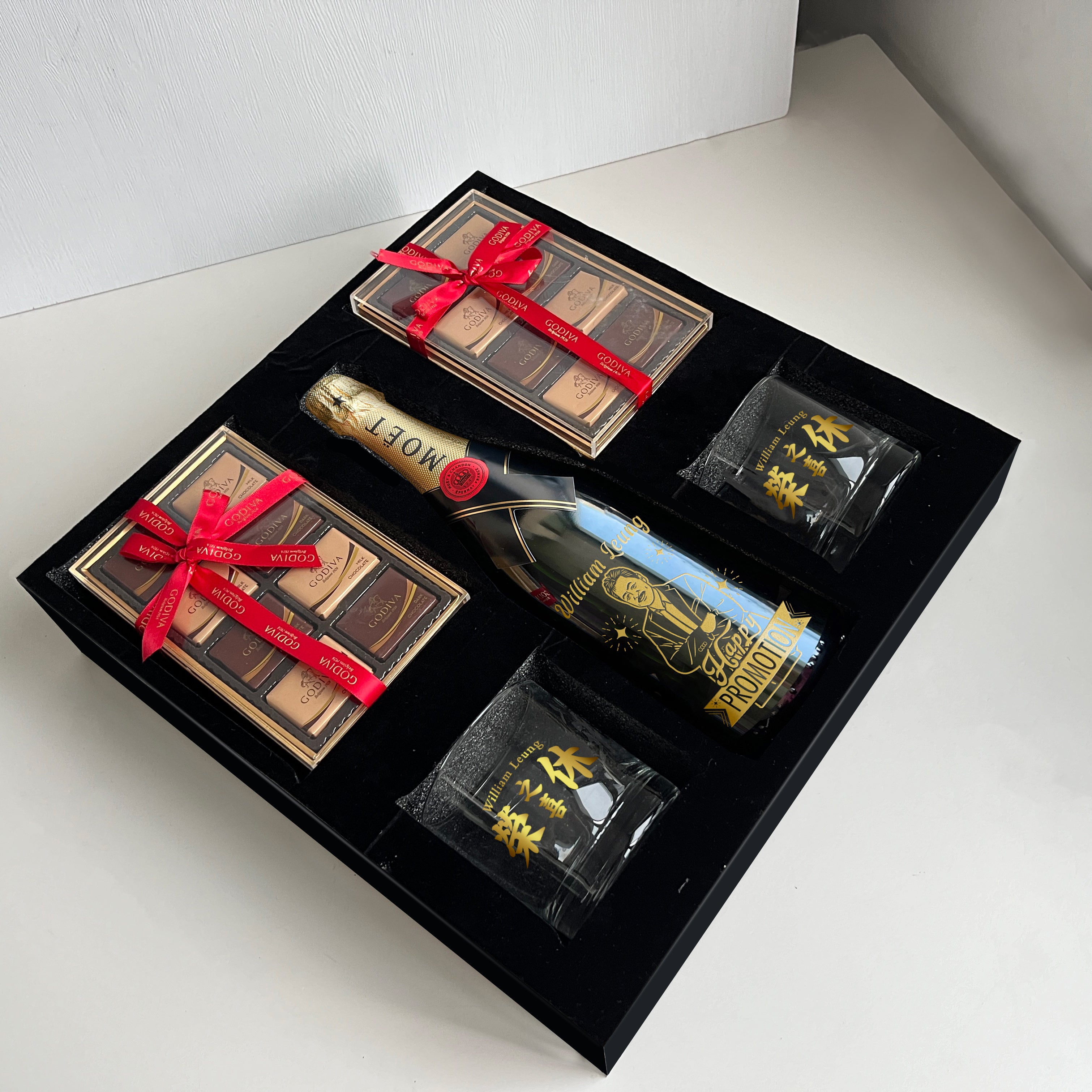 Promotion gift | Engraved promotion celebration gift set (portrait engraving) customized gift