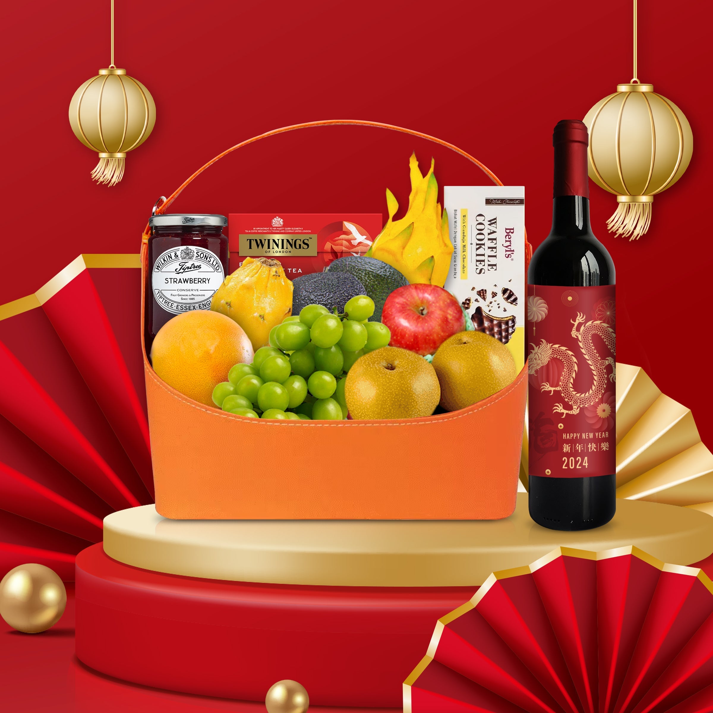 New Year Business Gift Basket|Customized Fruit&Food Hampers