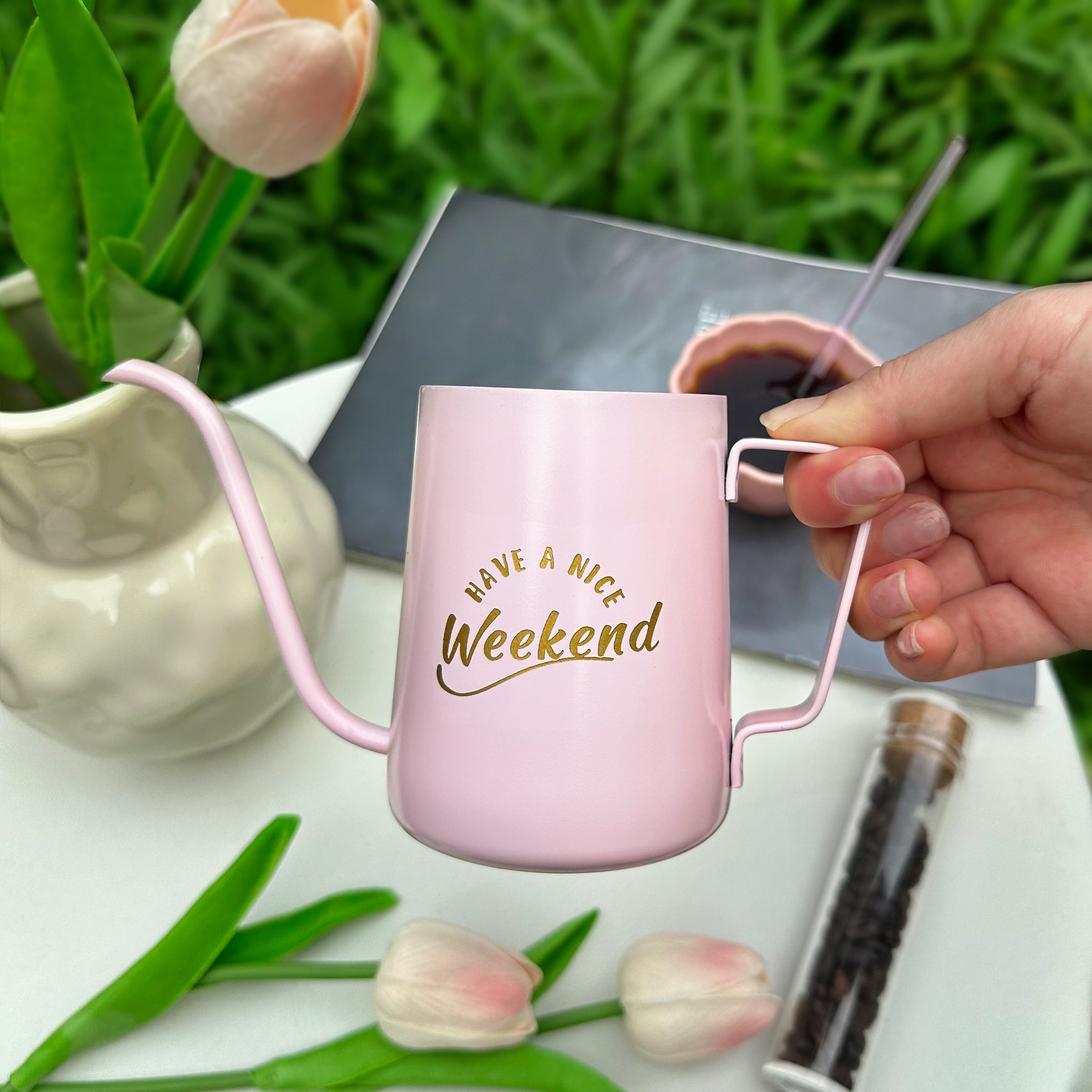 Coffee gift box | Engraved gift (customized gift) birthday coffee set pink set for girlfriend niche high-end gift DY02-70