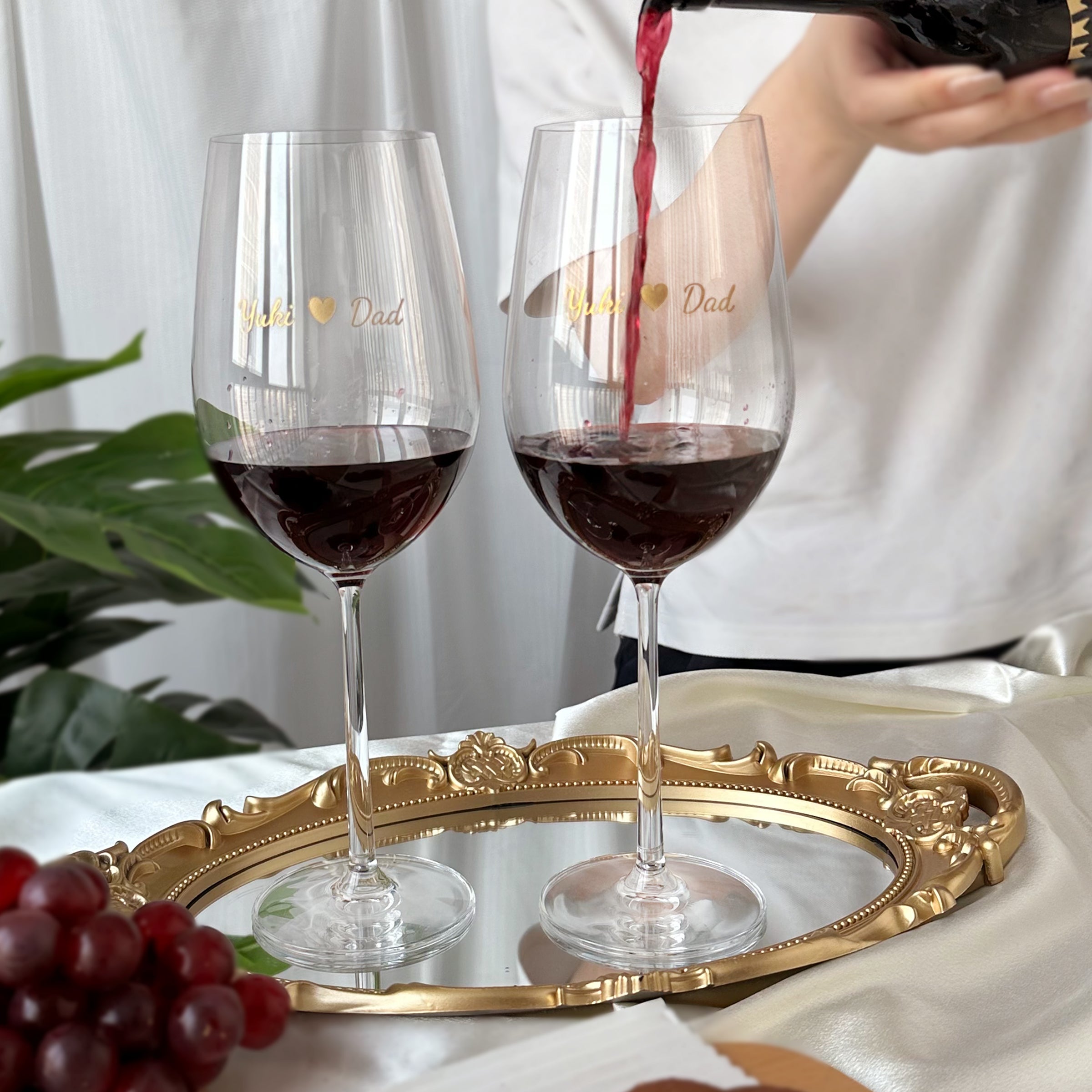 Father's Day gift box丨Single bottle and two glasses Customized red wine gift box Engraved wine glass Essential gift giving Creative gift for dad