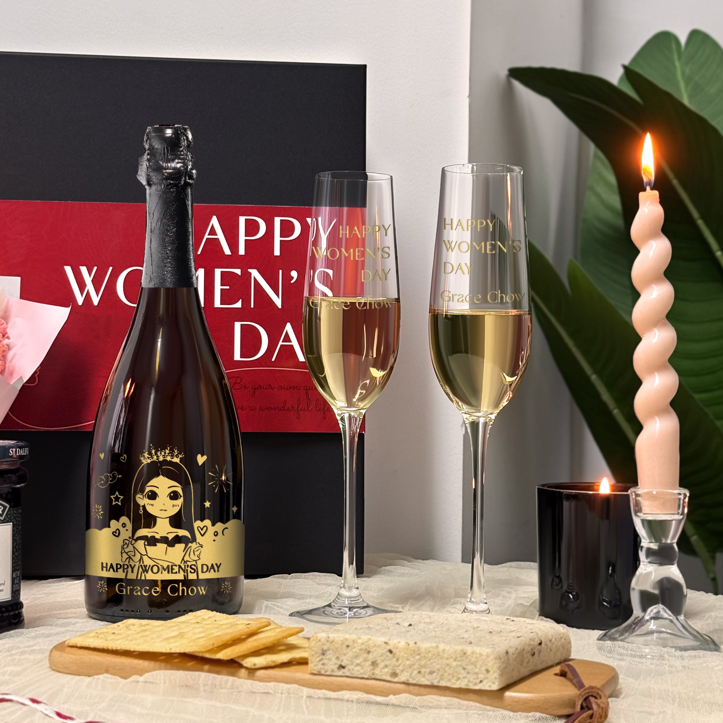 International Women's Day Customized Gift Recommendation | Dom Pérignon Vintage 2013 Portrait Gift Box | Romantic Gift for Wife | Anniversary Surprise DY05-64