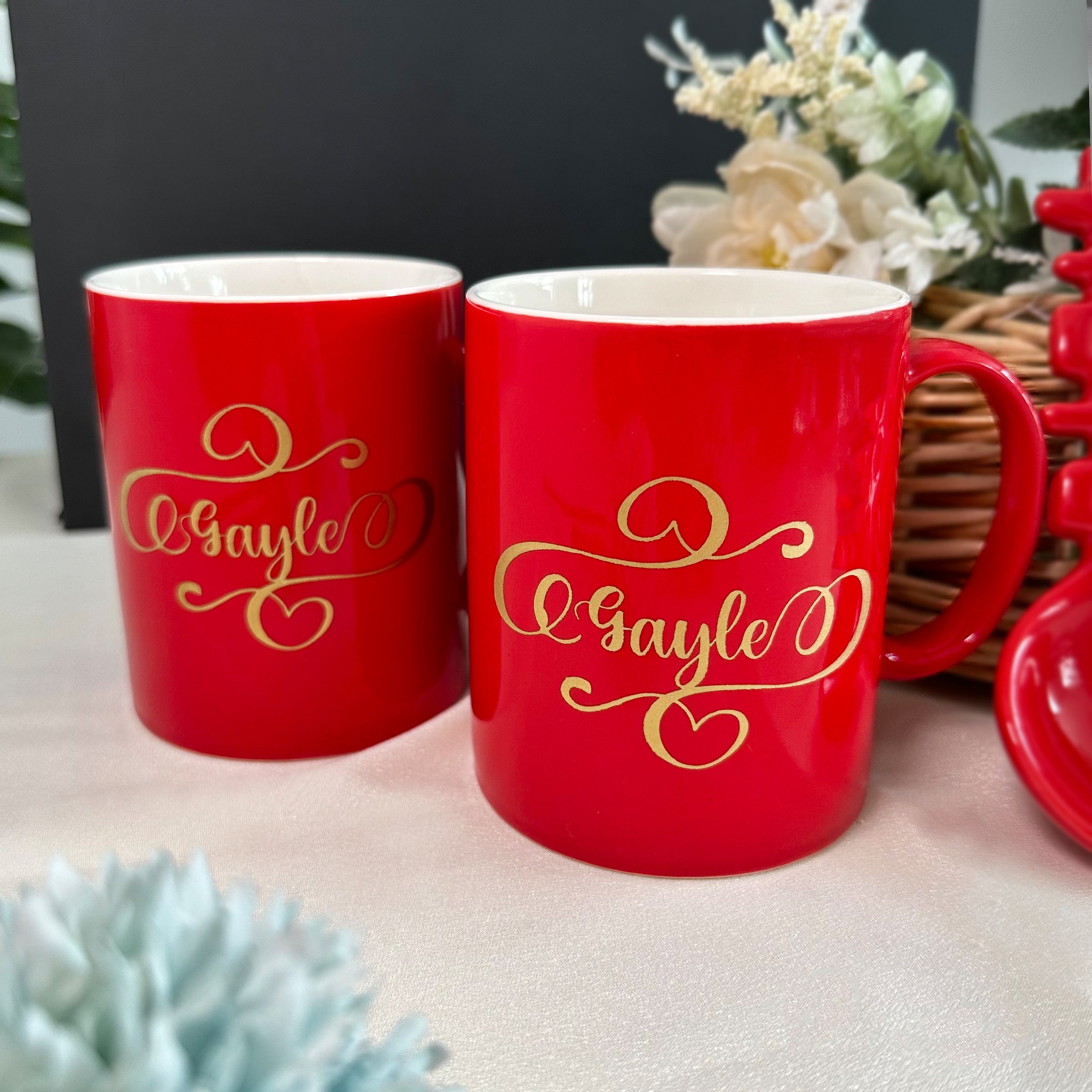Wedding gift | New wedding box (customized) mug text engraving gift to congratulate the newlyweds on their wedding, high-end gift for best friends, festive tableware gift box
