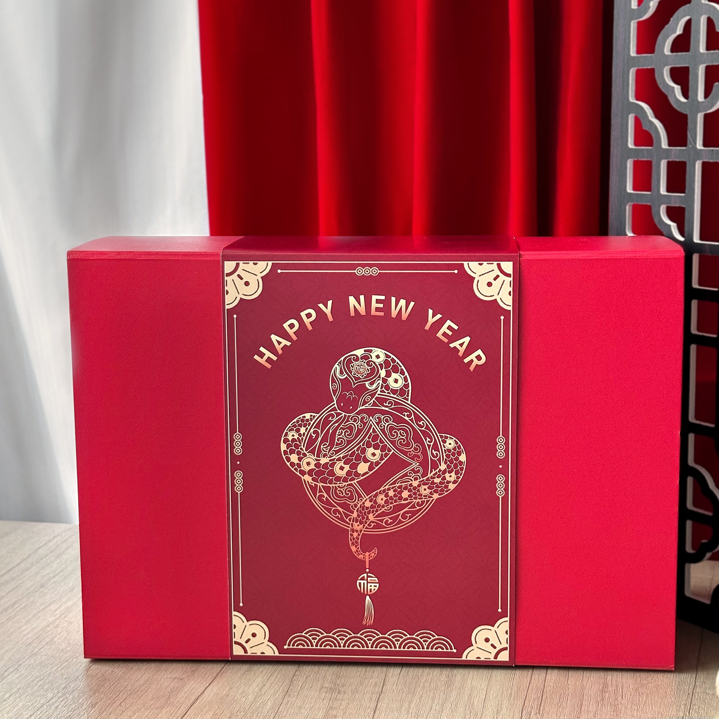 New Year Tea Cup Gift Set - Spring Festival Gift | Customizable Portable Tea Cup Set with Text Engraving | Business Gifts | Elder Blessings | Exchange Gifts | Custom Red Envelope Gift Box | Personalized New Year Blessings Gift DY05-56