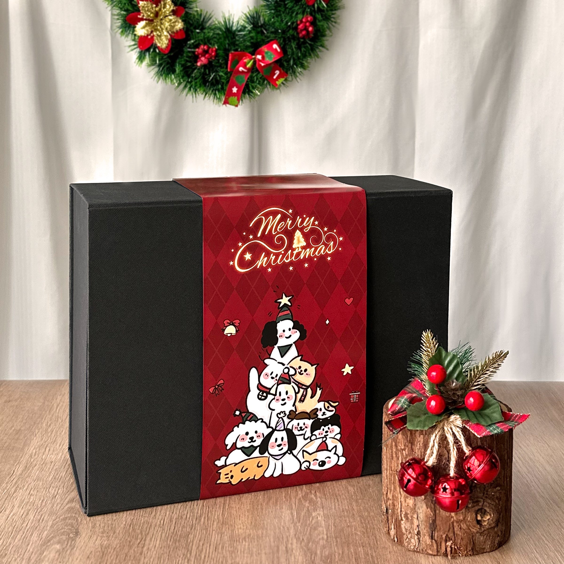 [Pet Theme] 2024 Christmas Gift Box Custom Wine Gift Pet Engraving Wine Glass Customization Pet Cat Custom Gift Holiday Surprise Text Customization Name Design Business Gift Customized Christmas Gifts Pet Engraving Set 2024 DY05-55