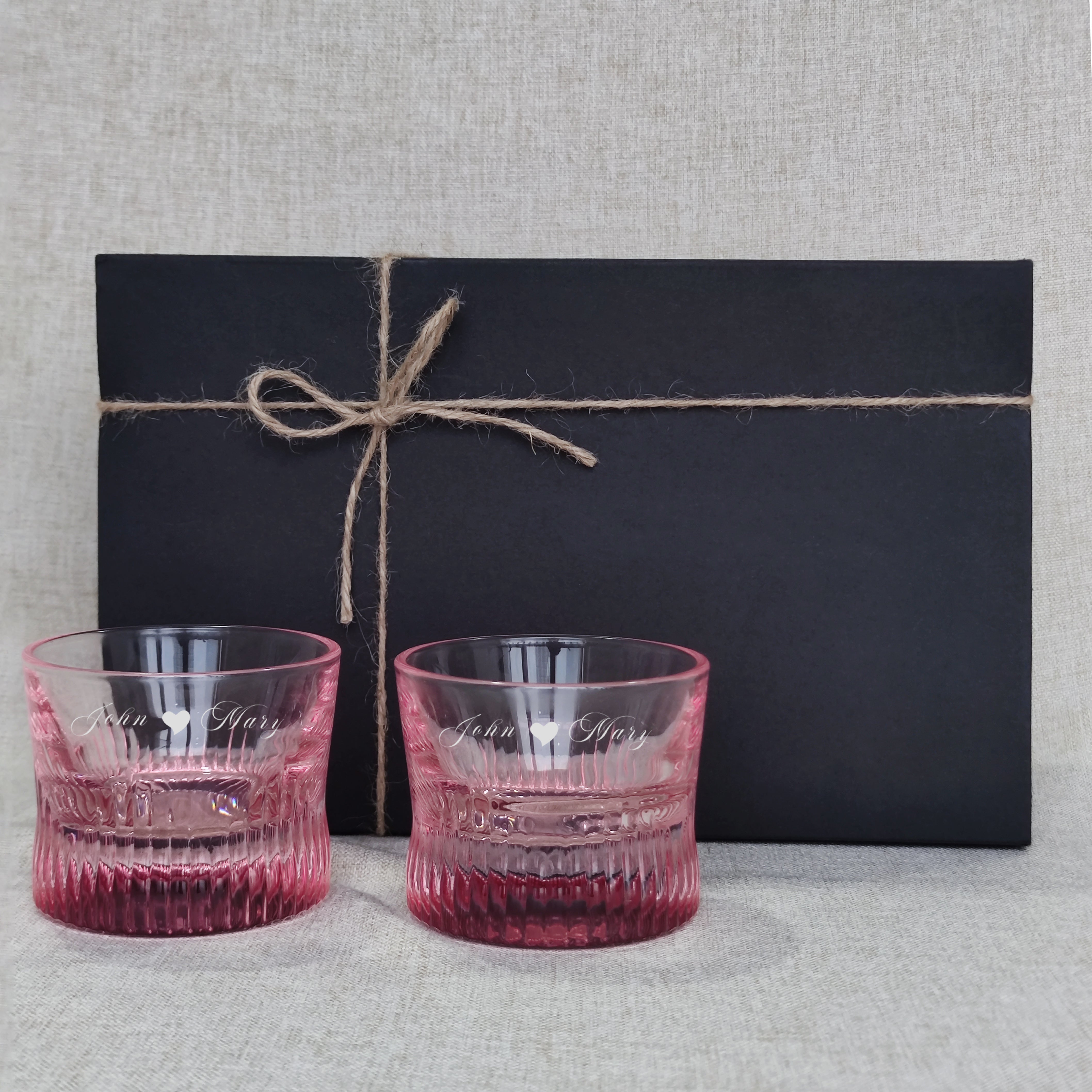 Pink whiskey glass, niche design gift box for women, creative lettering, birthday and anniversary gift, gift water glass and wine glass Whiskey Glass Pink-DY01-369