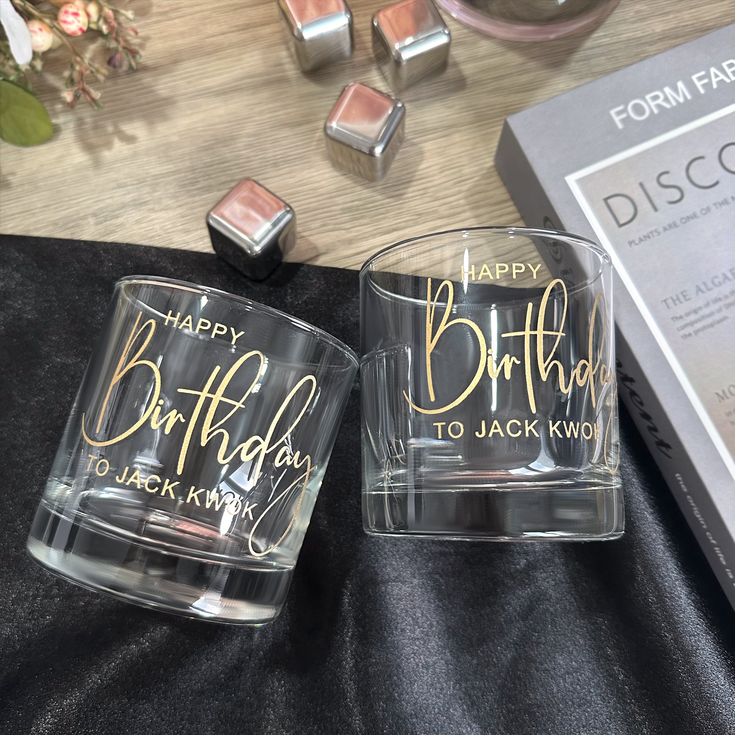 Customized birthday gift box, creative portrait engraving, blessing set, home cold kettle, decanter, name customization, business gifts, promotion and retirement birthday congratulations company--wine bottle set-DY04-275