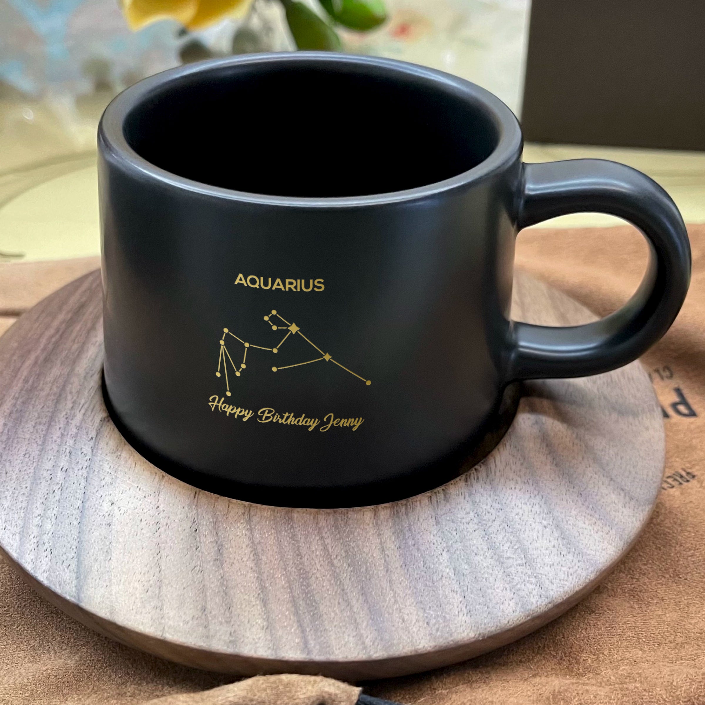 Customized gifts | Engraved constellation coffee cup gifts (birthday gifts) Engraved gifts Exchange gifts Send to friends