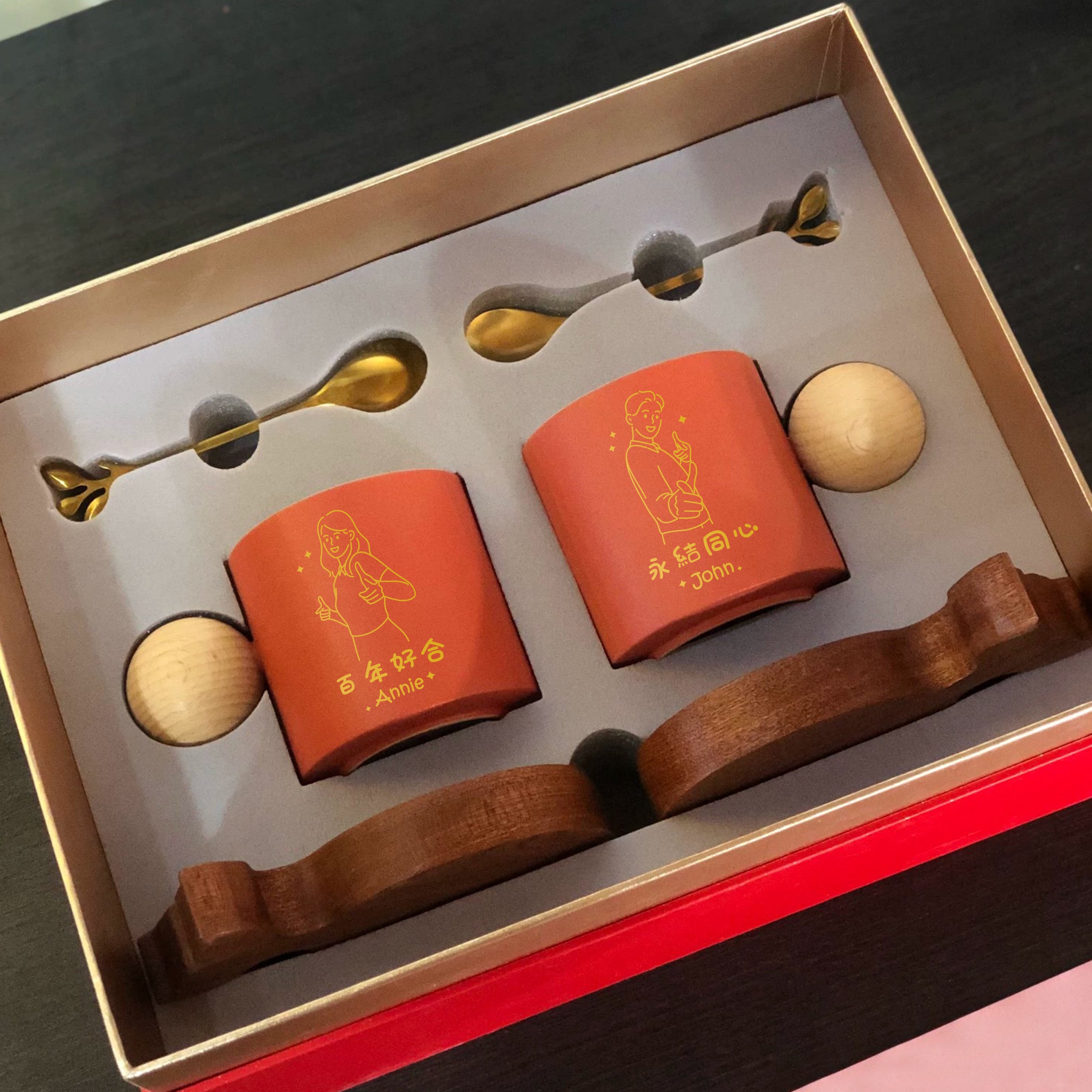 Wedding gifts | St louis three-pack (gift box) engraved gifts, customized portrait gifts, celebration gifts