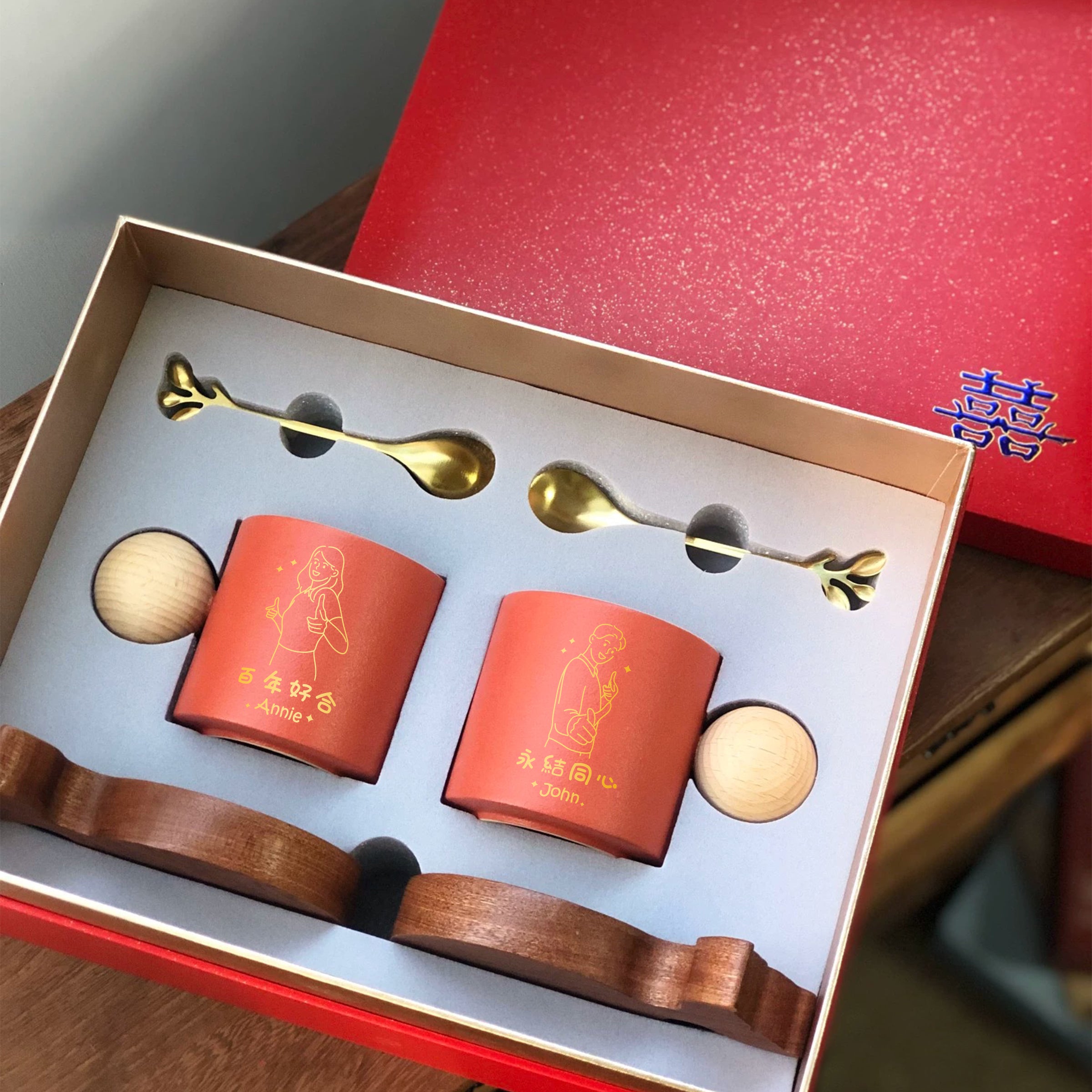 Wedding gifts | St louis three-pack (gift box) engraved gifts, customized portrait gifts, celebration gifts